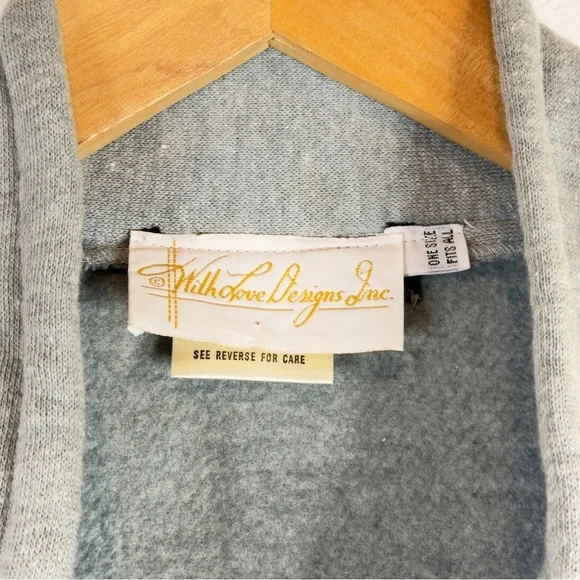 Vintage With Love Designs Inc. Embellished Gray Cardigan - Size Medium Large - Picture 6 of 12